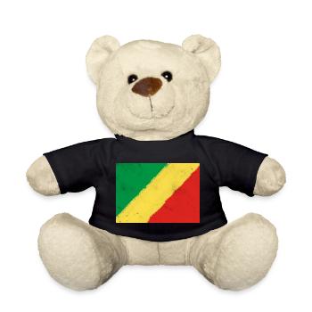 Flagge der Republik Kongo - Teddy - Schwarz - Vorne