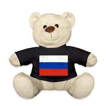 Drapeau de la Russie - Nounours - noir - Devant