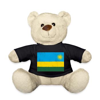 Flagge von Ruanda - Teddy - Schwarz - Vorne