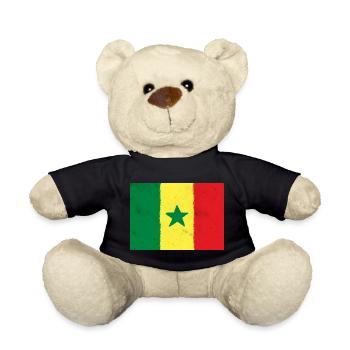 Flag of Senegal - Teddy Bear - black - Front