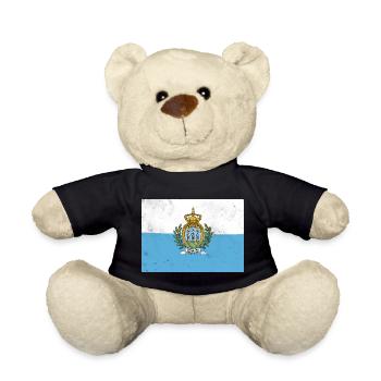 Drapeau de Saint-Marin - Nounours - noir - Devant