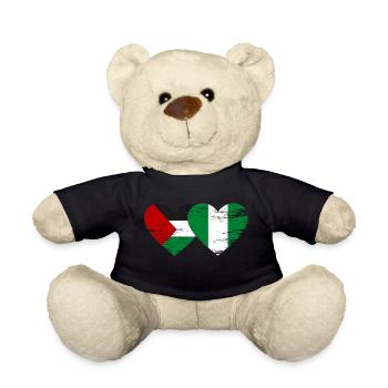Drapeau de la Palestine et du Nigeria utilisé - Nounours - noir - Devant
