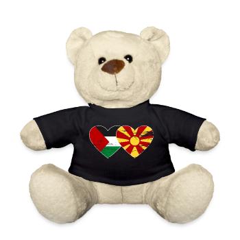 Drapeau de la Palestine et de la Macédoine utilisé - Nounours - noir - Devant