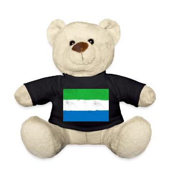 Flag of Sierra Leone - Teddy Bear - black - Front