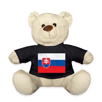 Flagge der Slowakei - Teddy - Schwarz - Vorne