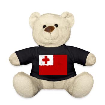 Flag of Tonga - Teddy Bear - black - Front