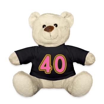 40. 40 ANS. 40e ANNIVERSAIRE. ANNIVERSAIRE 40 ANS. - Nounours - noir - Devant
