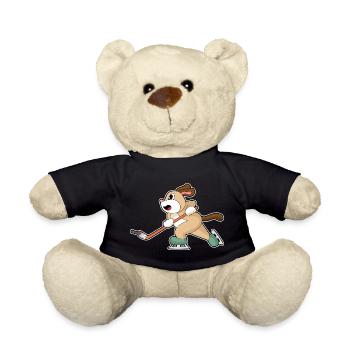 Chien Hockey Hockey Stick - Nounours - noir - Devant