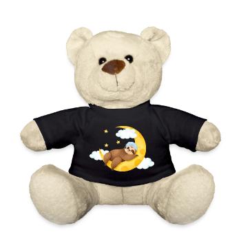 Faultier auf dem Mond - Teddy - Schwarz - Vorne