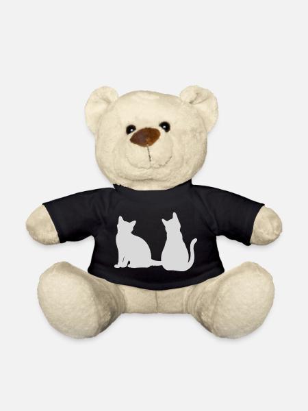 Katzen Rücken an Rücken Design - Teddy - Schwarz