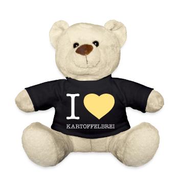 I love mashed potatoes - Teddy Bear - black - Front