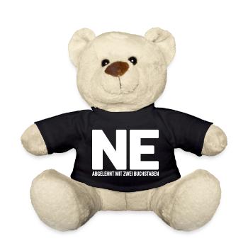 NE? Chemise de rejet cool avec un message clair - Nounours - noir - Devant