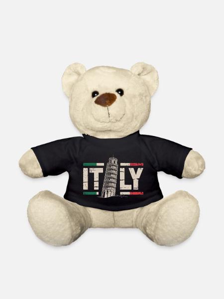 Leaning Tower Italy Vintage - Teddy - Schwarz