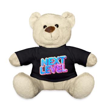 Next Level 3D Text — Bold Gradient Design - Teddy Bear - black - Front