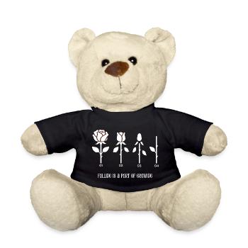 Minimalistische Rose Modern Line Art - Teddy - Schwarz - Vorne