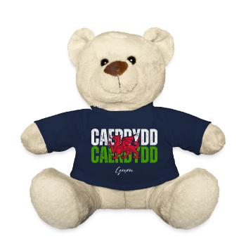 Cardiff, Wales, walisischer Stolz - Teddy - French Navy - Vorne