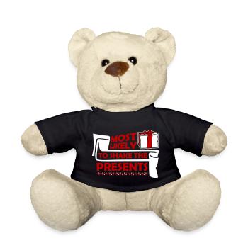 Le plus susceptible de secouer les cadeaux Noël Fun - Nounours - noir - Devant
