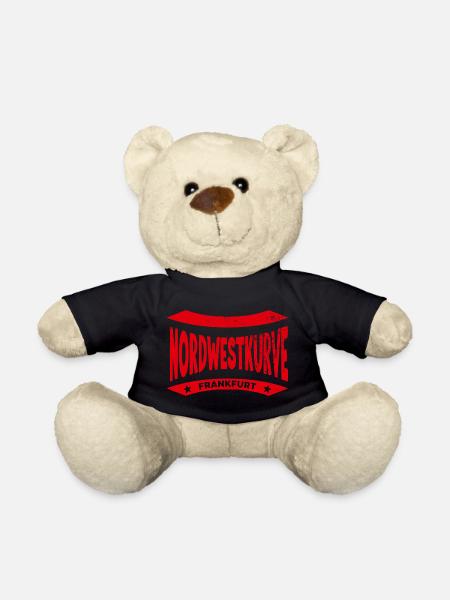 Frankfurt Nordwestkurve Hoodie, Rot, Adlerpower  - Teddy - Schwarz