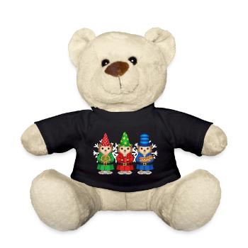 Hérisson Joyeux Noël Glacière de Noël - Nounours - noir - Devant