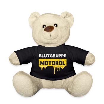 Groupe sanguin Graphique huile moteur - Nounours - noir - Devant