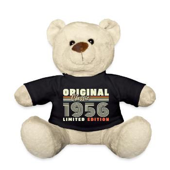 1956 Vintage Retro Birthday Gift - Teddy Bear - black - Front