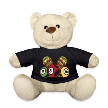Bingo Game Bingo & Maracas Fiesta Bingo - Teddy Bear - black - Front