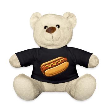 Hotdog Cartoon Illustration - Teddy - Schwarz - Vorne