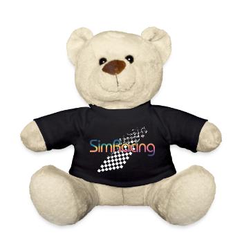 SimRacing Gradient Logo - Teddy Bear - black - Front
