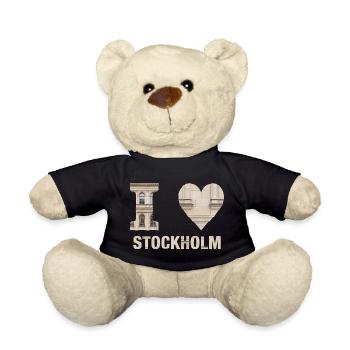 I Love Stockholm – Nordic Architectural Design - Teddy Bear - black - Front