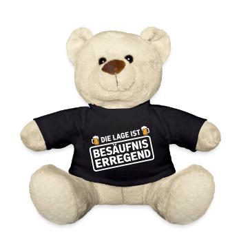 The location is drunken booze party beer - Teddy Bear - black - Front