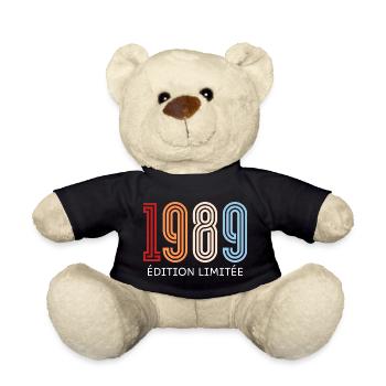 1989 édition limitée vintage - Nounours - noir - Devant
