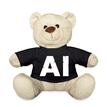 IA Intelligence Artificielle Texte Vecteur Grunge - Nounours - noir - Devant