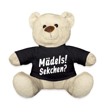 Mädels Sektchen Sekt Sektparty - Teddy Bear - black - Front