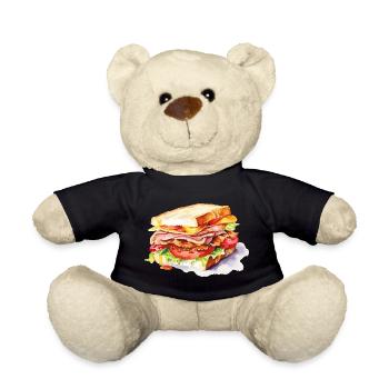  Sandwich Illustration - Teddy - Schwarz - Vorne