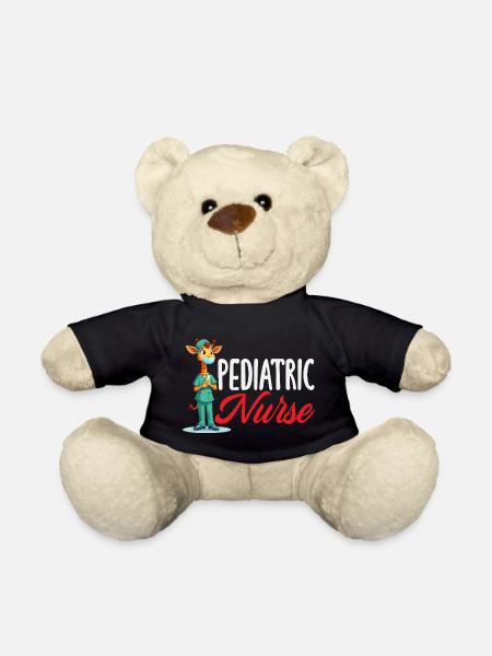 Kinderkrankenschwester Giraffe Medizin - Teddy - Schwarz