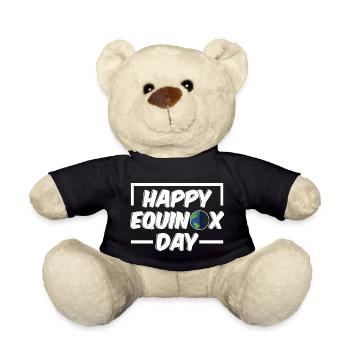 Happy Equinox Day Easter Ostara - Teddy Bear - black - Front