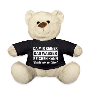 Since no one can give me water, beer is enough for me - Teddy Bear - black - Front