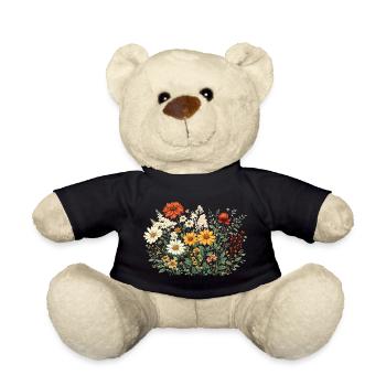 Vintage Blumen-Frauen-Wildblumen-Gartengarten - Teddy - Schwarz - Vorne