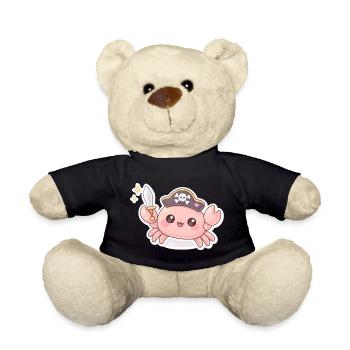Pirate Crab with Sword - Teddy Bear - black - Front