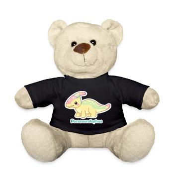 Pastel Parasaurolophus Rainbow Ridge - Teddy Bear - black - Front