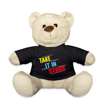 Running Run Take It In Stride Marathon Runner - Teddy Bear - black - Front