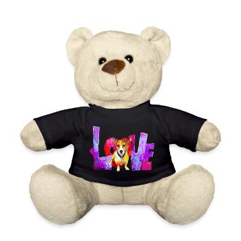 Love Dog Geschenk für Jack Russell Besitzer - Teddy - Schwarz - Vorne