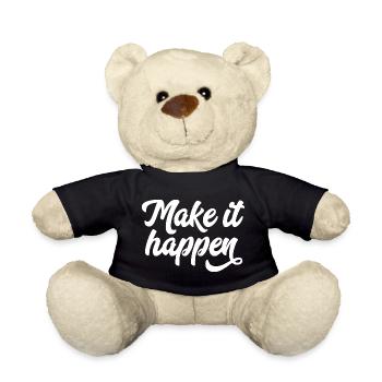 Make It Happen Typografie - Teddy - Schwarz - Vorne