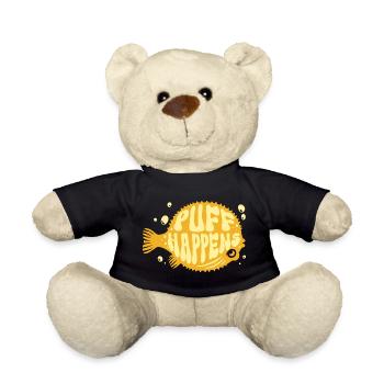Puffer Fish Puff Happens - Teddy Bear - black - Front