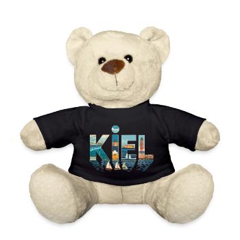  Kiel Hafen Leuchtturm Segelboote Skyline Maritim - Teddy - Schwarz - Vorne