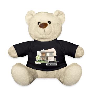 Ultra Modern Family Home Illustration - Teddy Bear - black - Front