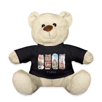 Paris Holidays Travel – City & Culture France - Teddy Bear - black - Front