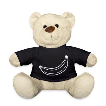 Banana minimal gift minimalist - Teddy Bear - black - Front