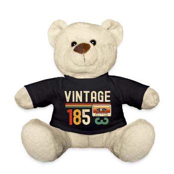 Vintage 85 Cassette Retro - Teddy Bear - black - Front