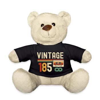 Vintage 85 Cassette Retro - Teddy Bear - black - Front